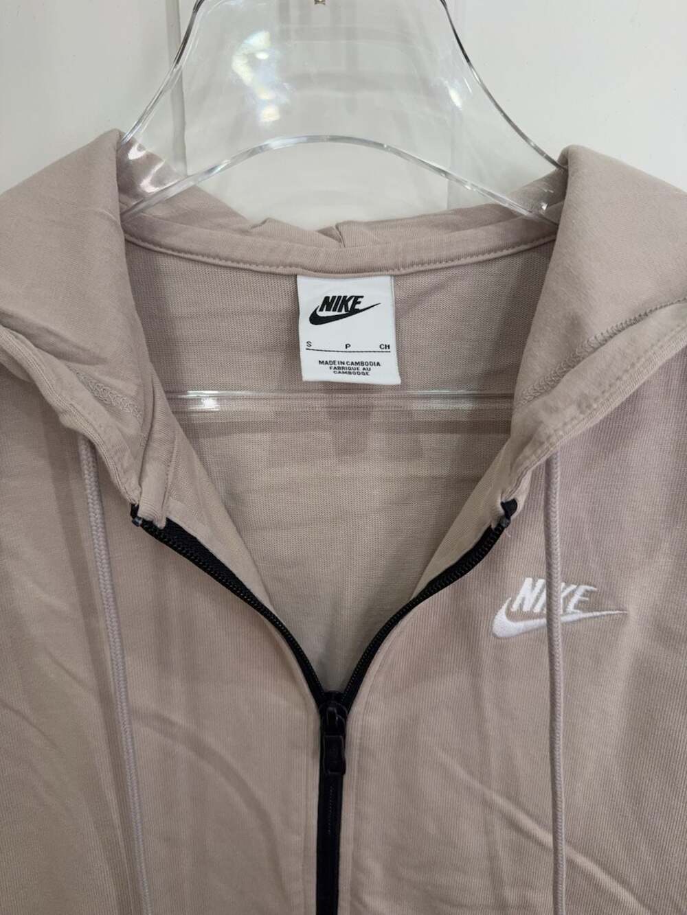 Nike Sportswear Full-Zip Hoodie Tan Size S DN4943-238 - Picture 2 of 6